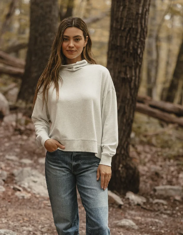 Puremeso Funnel Neck Pullover in Stone