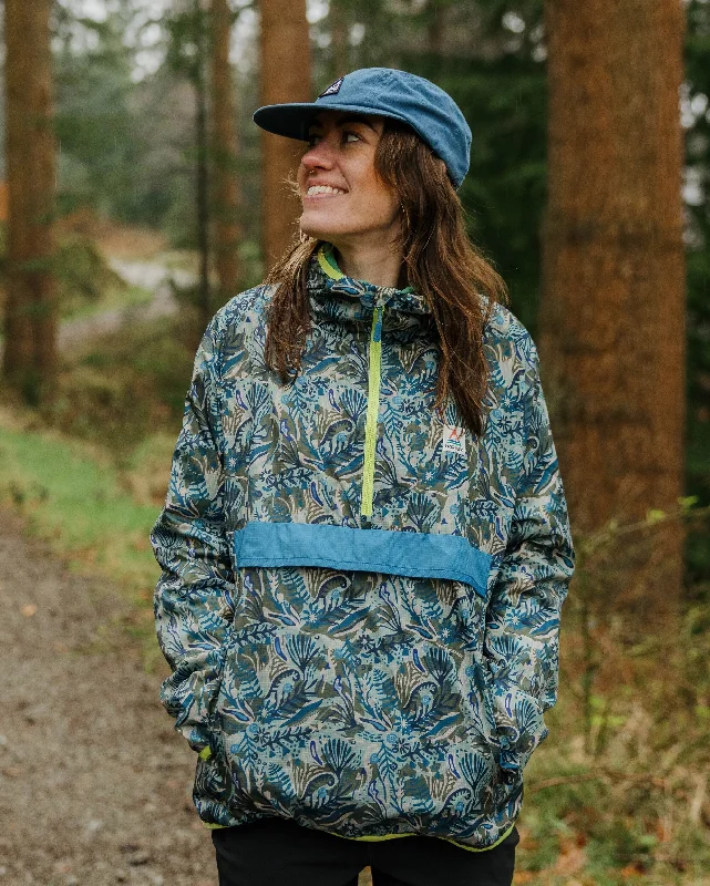 Viento Recycled Windshell Anorak - Abstract Seaweed Pistachio