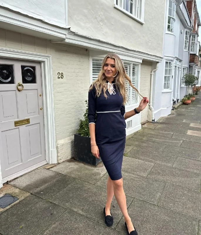 Navy Layla Ponte Dress