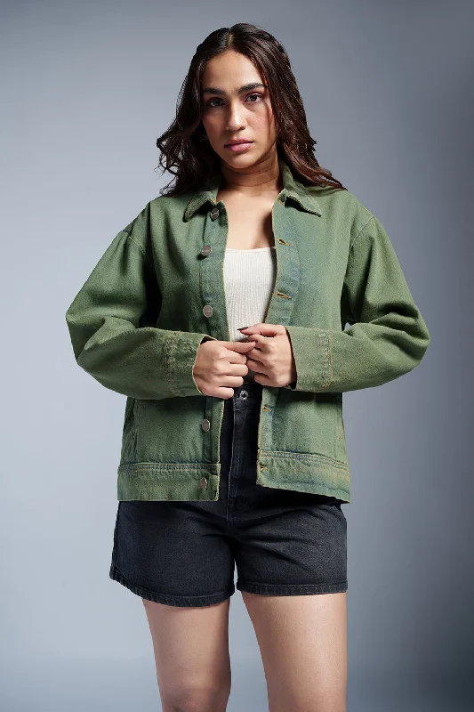 Mossy Mint Denim Jacket