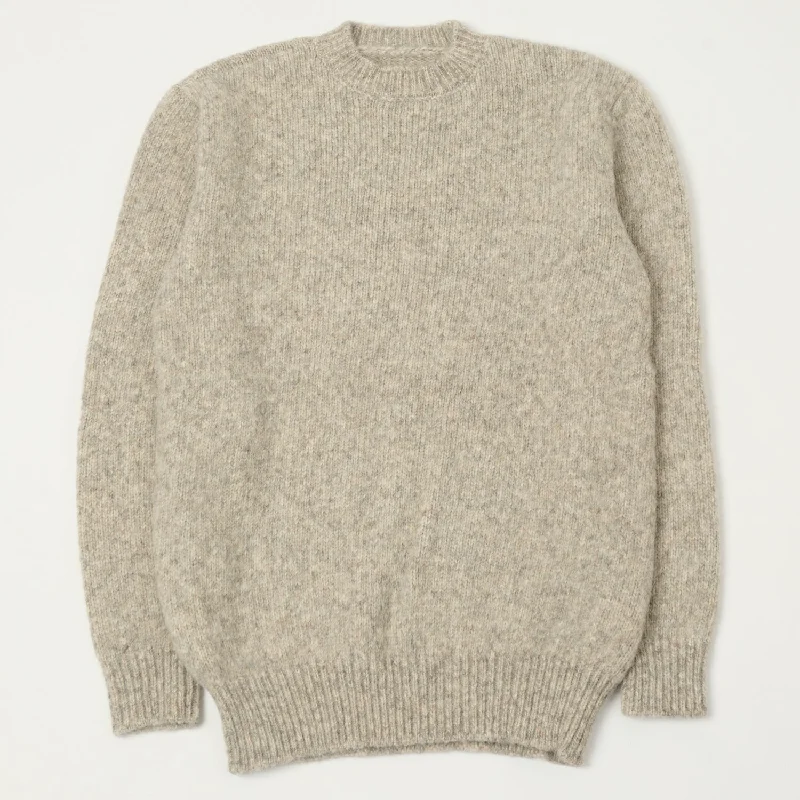 Monitaly Alpaguan Crewneck Pullover - Alpaca Grey