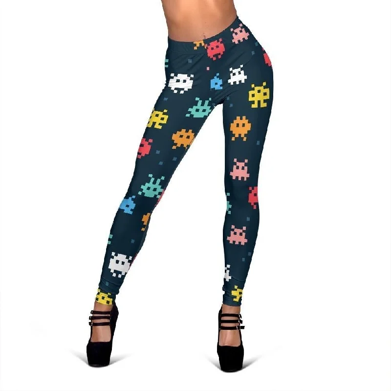 Pattern Print Virus Bacteria Women Leggings