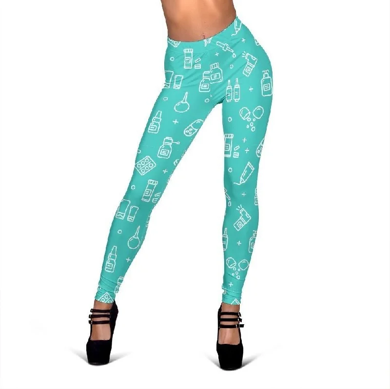 Pharmacy Pastel Print Pattern Women Leggings