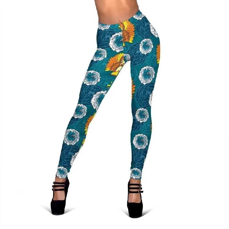 Phoenix Pattern Print Floral Women Leggings