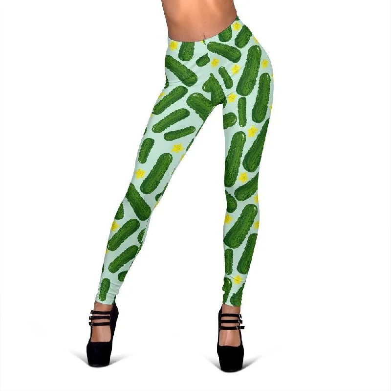 Pickle Cucumber Pattern Print Women Leggings