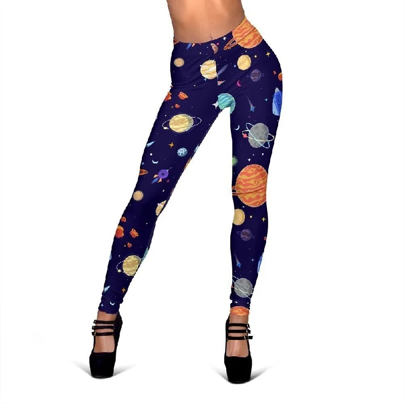 Planet Print Pattern Women Leggings